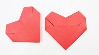 Easy Origami Heart  How to Fold an Origami Heart  Origami for Beginners [upl. by Firmin]