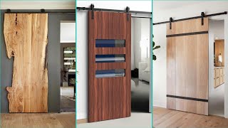 Sliding Door Design Ideas 2022  Modern Sliding Wooden Door Ideas  Sliding Room Divider Designs [upl. by Gloriane]