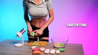 ASMR Soap cutting  Satisfying Soap Carving with Girlfriend Mia [upl. by Newmark]