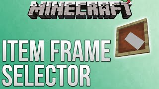 Minecraft Item Frame Selector Tutorial Redstone Advent Calendar [upl. by Ani]