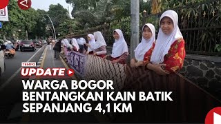 Hari Batik Warga Bogor Pecahkan Rekor Bentangkan Kain Batik Sepanjang 41 Kilometer [upl. by Hubing85]