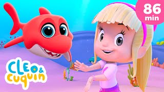 Baby Shark 🌊 🦈and more Nursery Rhymes by Cleo and Cuquin  Children Songs [upl. by Griffie]