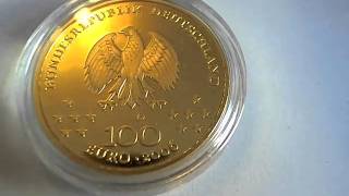 Deutsche Goldeuros 100 Euro Gold 12 oz Deutschland [upl. by Cassi357]