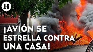 Avión pierde el rumbo y se estrella contra una casa en Argentina se reportan 2 muertos [upl. by Enomrej242]