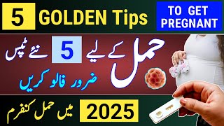 5 Golden Tips To Get Pregnant Fast How To Conceive Naturally in 1 month Pregnancy Home Remedies [upl. by Adnara]