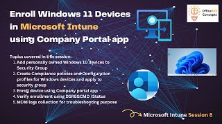 Enroll Windows 11 Devices in Intune using Company Portal App [upl. by Stoffel]