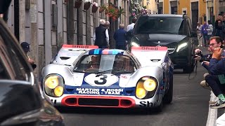 Porsche 917 K CRAZY SOUND at Villa dEste Engine warmup and revs [upl. by Hakaber604]