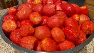 CANNING TOMATOES  In Their Own Juice  Homestead Pantry Staple [upl. by Zahavi]