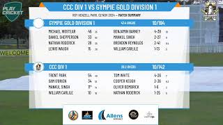 CCC DIV 1 v Gympie Gold DIVISION 1 [upl. by Dynah]