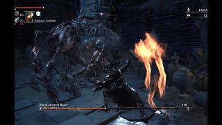 Bloodborne boss battle  Blood Starved Btch Beast [upl. by Prudi]