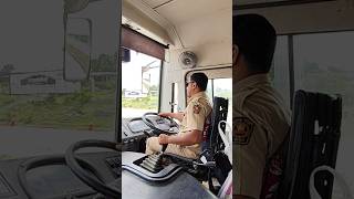 MSRTC Driver On Duty On Kolhapur Pandharpur Route pandharpur driver eicher shorts [upl. by Eletnahs]