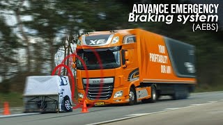 AEBS Advanced Emergency Braking System  DAF Trucks [upl. by Esej]