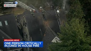 1 person critically injured in fire at Evanston home officials [upl. by Htidra]