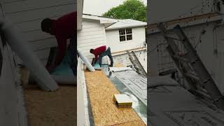 Surprise Rain approaching Roofing DebrisRemoval Decking SheetMetal Fascia cornice rebuilt [upl. by Anitra]