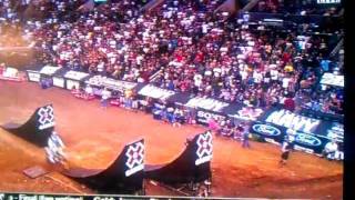 TRAVIS PASTRANA BACKFLIP 360 CRASH XGAMES 17 [upl. by Osborne]