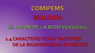 características y factores de riesgo de la biodiversidad en México comipems 2016 [upl. by Atilrep875]