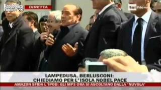 Silvio Berlusconi  Show a Lampedusa  quotHo comprato casaquot [upl. by Rento622]