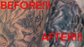 Before and after Tattoo rework [upl. by Amikat]