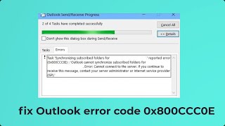 FIXED Outlook error code 0x800CCC0E  2024 [upl. by Belldas306]