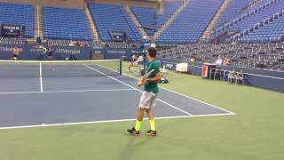 Tomic Does a ForehandToForehand Drill [upl. by Rhpotsirhc]