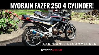 58 Yamaha Fazer 250 4 cylinder Headphones Recommended [upl. by Tacita258]