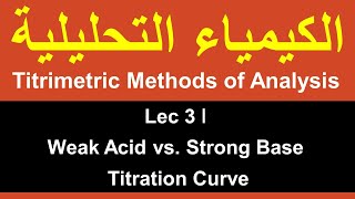 Titrimetric Methods of Analysis ǀ Lec 3 ǀ Weak Acid vs Strong Base Titration Curve [upl. by Naaman]