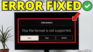 How To Fix Video Not Playing On TV From USB  Unsupported File Format [upl. by Ahsoem]