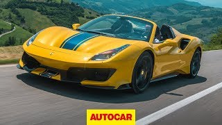 2019 Ferrari 488 Pista Spider review  The best convertible supercar  Autocar [upl. by Silas27]