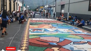 El santo entierro y las alfombras dia santo en el Salvador 2023 [upl. by Attenol]