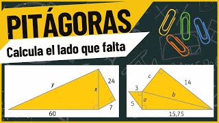 ✅Teorema de Pitágoras cálculo de hipotenusa y catetos [upl. by Adli219]