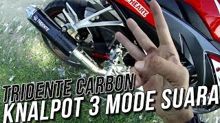 KNALPOT 3 SUARA TRIDENTE CARBON CBR 150R FACELIFT [upl. by Nanor]