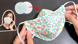 New design  NO FOG ON GLASSES  Very quick amp easy 3D face mask sewing tutorial [upl. by Neelyaj]