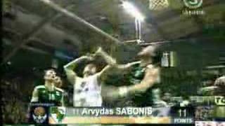 Sabonis Zalgiris vs Pao [upl. by Aneeres249]