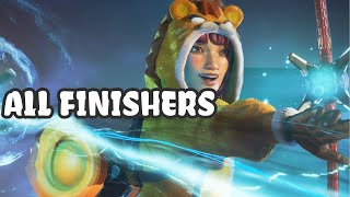 All Finishers with Conduit’s Lionhearted Skin  Apex Legends 4K 60 FPS [upl. by Onirefes45]