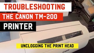 Trouble Shooting the Canon TM200 Printer  Cleaning the Print Head  Changing the Paper [upl. by Raphael]