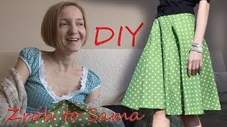 Zrób to sama Jak uszyć spódnicę z koła DIY How to make a circle skirt [upl. by Suirad]