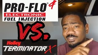 Comparing Holley Terminator X to Edelbrock Pro Flo 4  Quick Terminator X Software Overview [upl. by Ardna]