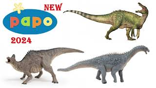 New Papo dinosaurs 2024 suchomimus ampelosaurus and corythosaurus [upl. by Misha]