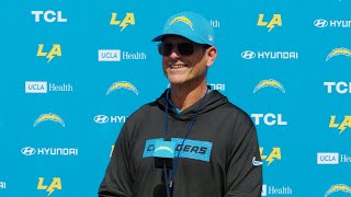 Jim Harbaugh On Herbert Update vs Steelers  LA Chargers [upl. by Island]