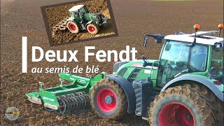 🌾DUO Fendt au SEMI DE BLE 2020 Fendt 818 et 716 [upl. by Lareneg]