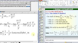 Tiêu chuẩn Dalembert amp Cauchy [upl. by Travax]