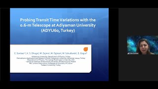 Eda Sonbaş ‐ Probing Transit Time Variations with the 06m Telescope atAdıyaman University [upl. by Troth356]