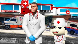 GTA 5  Franklin and Shinchan Turn Franklin House into HOSPITAL MEDICAL CENTER in GTA 5  mods [upl. by Gredel333]