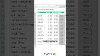 Excel  2 Koşulu Sağlayan Satırları Bulma EĞERVE Formülü  EXCEL 751 excel751 excel [upl. by Nivert]