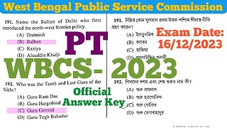 WBCS2023 Prelims Exam Question Paper with Official Answer Key West Bengal Public Service Commission [upl. by Whitcher766]