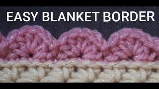 EASY CROCHET BLANKET BORDER [upl. by Aicre]