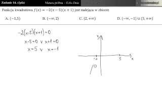 Zadanie 14  Matura próbna 05032013 Echo Dnia [upl. by Cooperman]