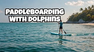 Memorable Dolphin Encounter While Paddle Boarding Near Caladesi Island [upl. by Hcurob]