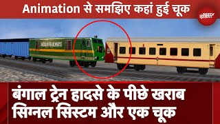 Kanchanjenga Express Accident Animation Bengal Train Accident के पीछे खराब Signal System और एक चूक [upl. by Aitel]