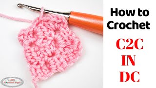 How to do the Corner to Corner C2C Stitch Pattern  with increases and decreases [upl. by Marelda]